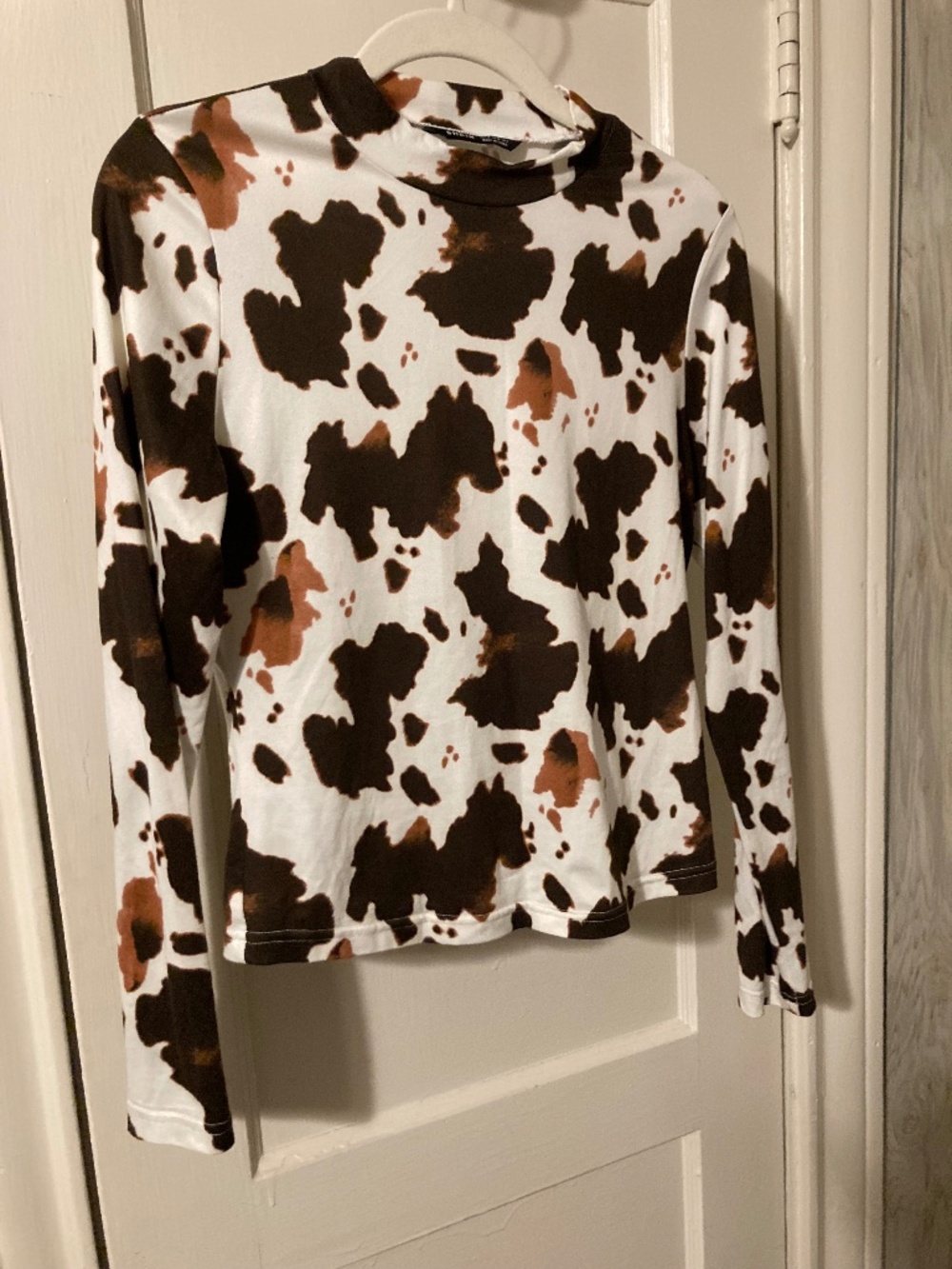 Shein cow print shirt